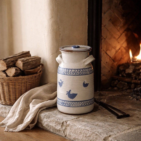 Handmade Other - Mother Goose Stoneware Crock | Handmade Montana | Lidded Vessel | Brass Spigot